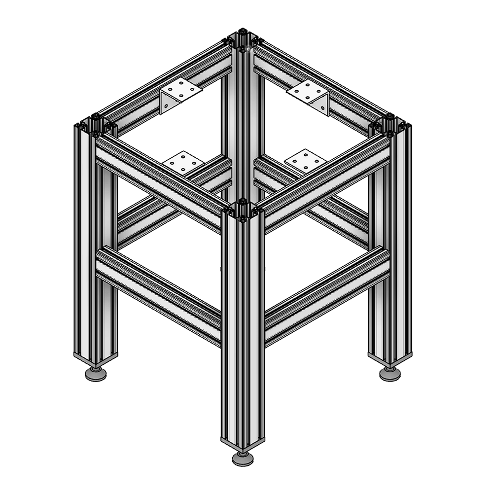 40-530-1SS MODULAR SOLUTIONS ANGLE BRACKET 90MM TALL X 90MM WIDE WITH STAINLESS STEEL HARDWARE